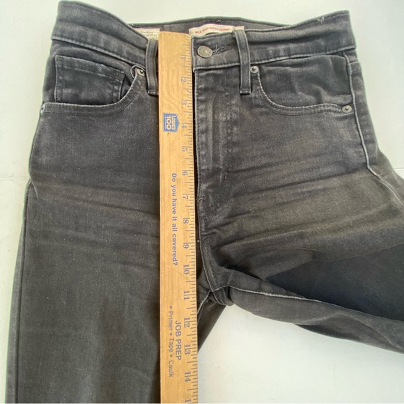 Levis Mile High Super Skinny Jeans Size 27 Black Premium Denim Pants - Picture 11 of 11